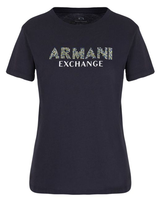 Armani Exchange rhinestone-embellished T-shirt