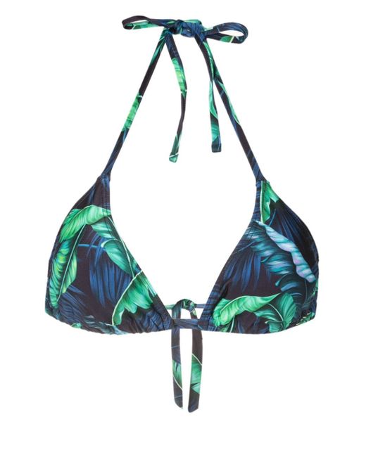 Lygia & Nanny Iasmin leaf-print bikini top