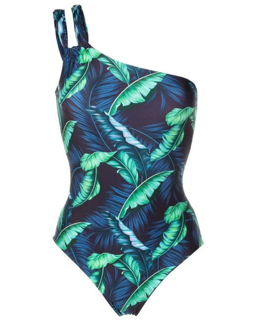 Lygia & Nanny Miusha leaf-print swimsuit