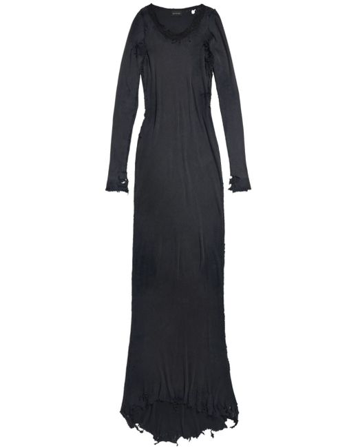 Balenciaga Lingerie distressed maxi dress
