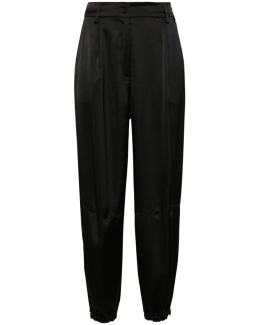 Herno tapered satin trousers