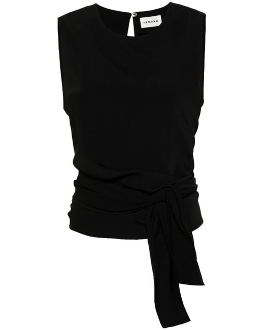 P.A.R.O.S.H. sleeveless tie-fastening blouse