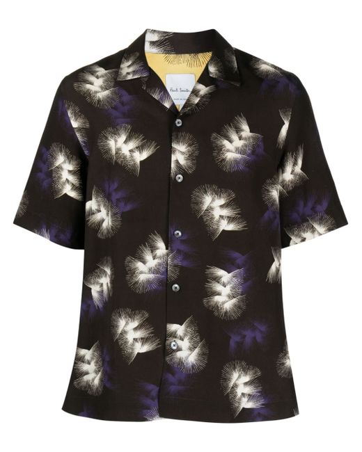 Paul Smith abstract-print camp-collar shirt