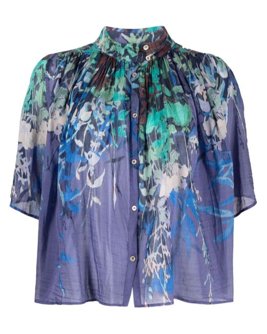 Forte-Forte floral-print short-sleeve shirt
