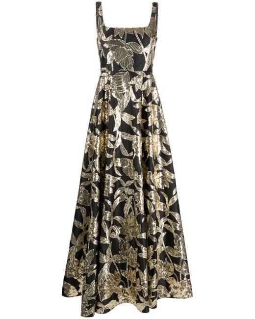 Marchesa Notte Lotus sequin-embellished gown