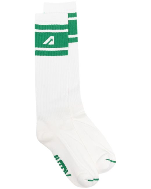 Autry logo-intarsia ribbed socks
