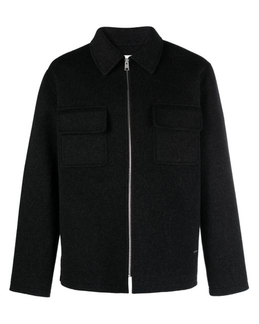 Sandro spread-collar zip-up bomber jacket