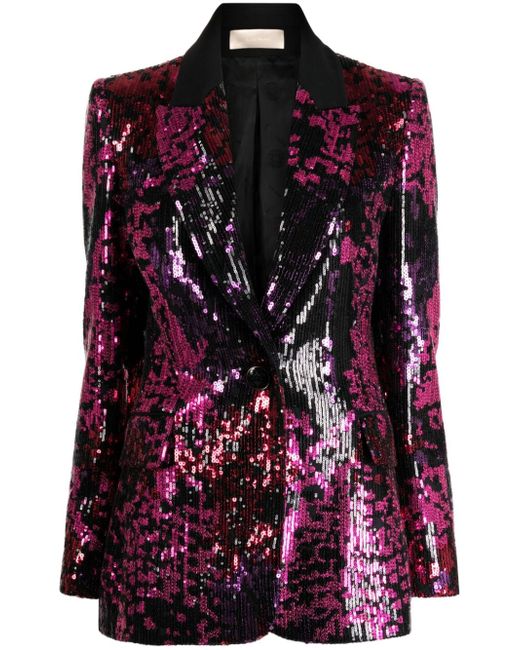 Elie Saab sequin-embellished peak-lapels blazer