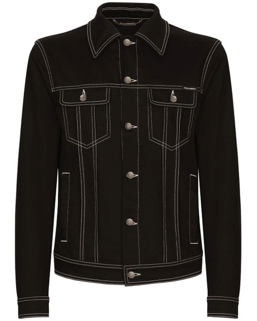 Dolce & Gabbana contrast-stitching denim jacket