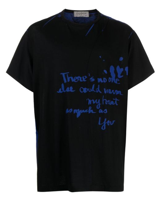 Yohji Yamamoto text-print crew-neck T-shirt