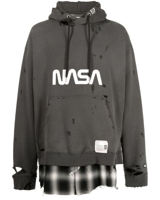 Maison Mihara Yasuhiro NASA-print cotton hoodie