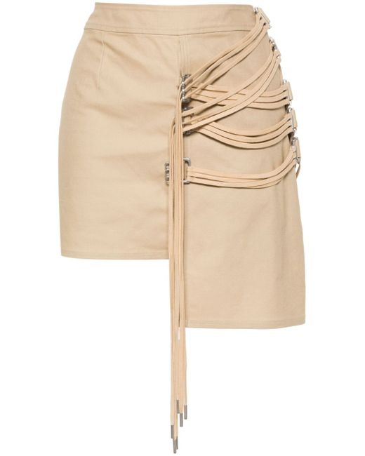 Cannari Concept string-detail asymmetric miniskirt