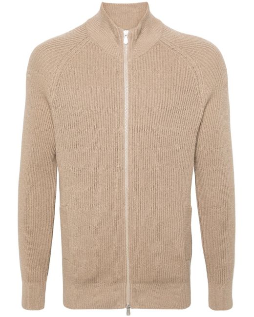Brunello Cucinelli ribbed-knit zipped-up cardigan