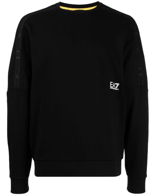 Ea7 logo-print cotton sweatshirt