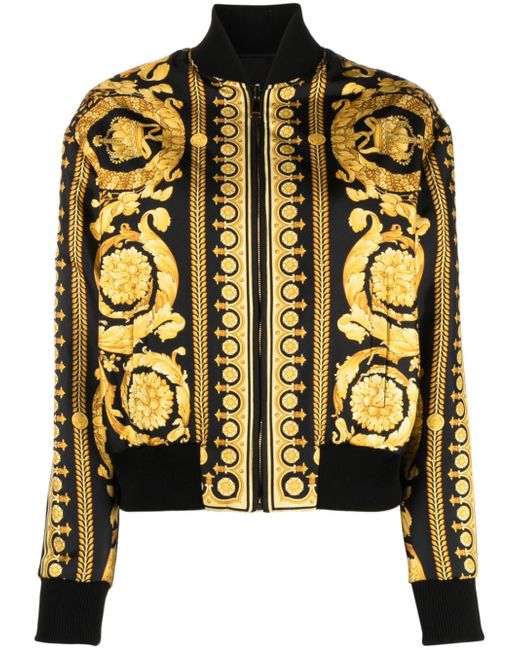 Versace Barocco reversible silk bomber jacket