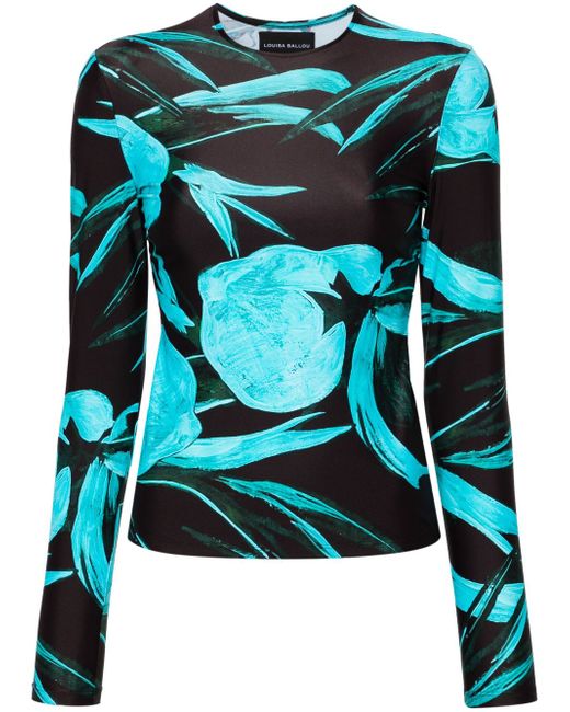 Louisa Ballou Surfers Paradise floral-print top