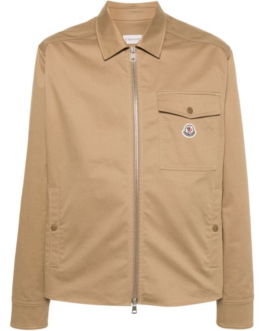 Moncler logo-patch shirt jacket