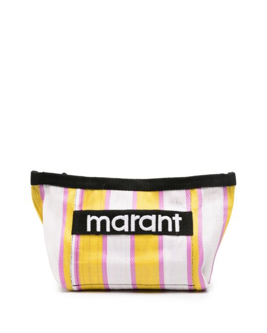 Isabel Marant Powden striped clutch bag