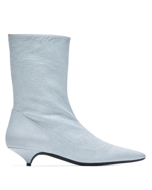 N.21 textured-leather ankle boots