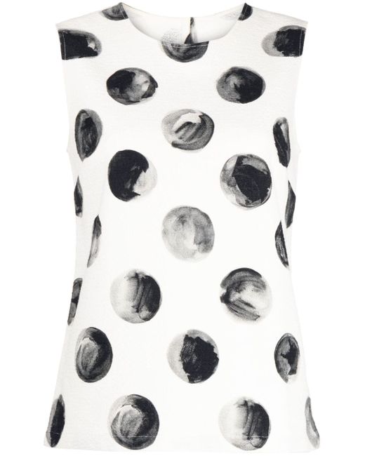 Dolce & Gabbana polka-dot print sleeveless top