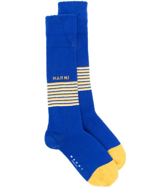 Marni logo-jacquard striped socks