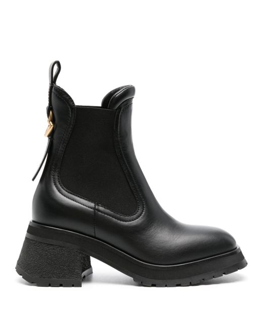 Moncler Gigi 70mm leather Chelsea boots