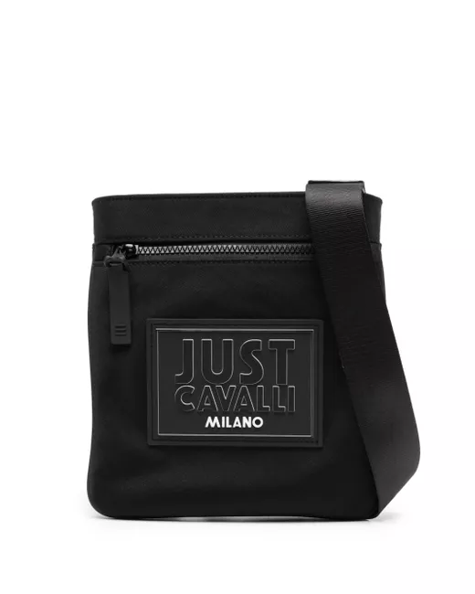 Just Cavalli logo-patch messenger bag