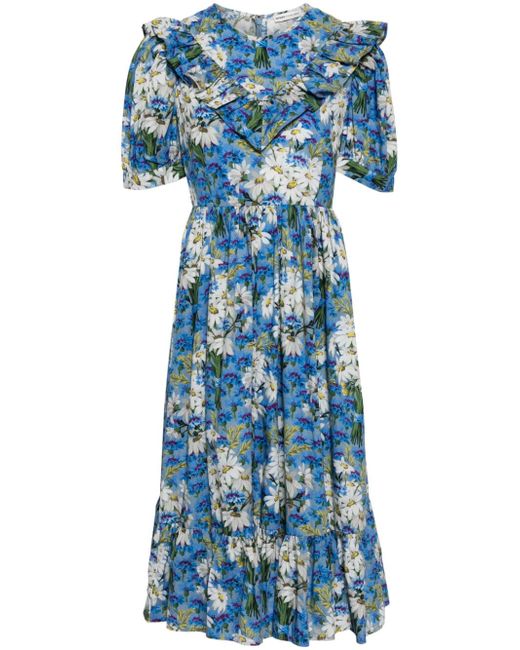 Batsheva x Laura Ashley May floral-print midi dress