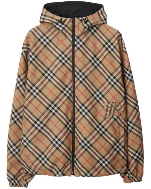 Burberry Vintage Check reversible zip-front hooded jacket
