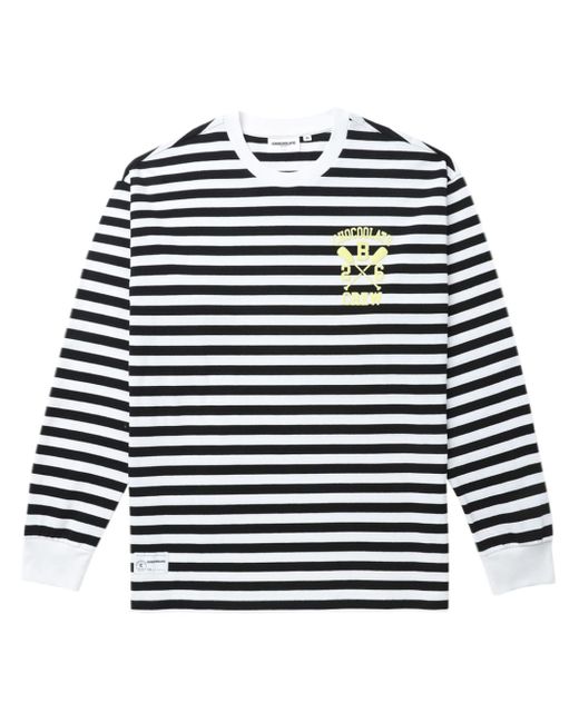 Chocoolate graphic-print striped T-shirt