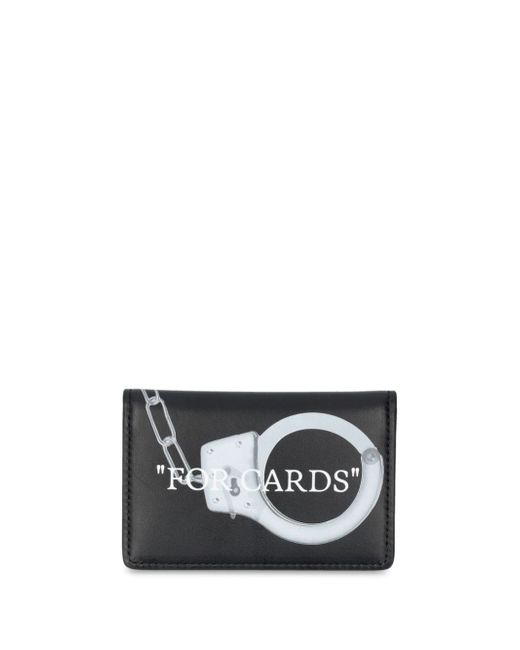 Off-White Quote Bookish leather cardholder