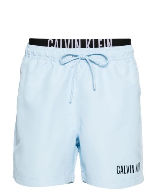 Calvin Klein double-waistband swim shorts