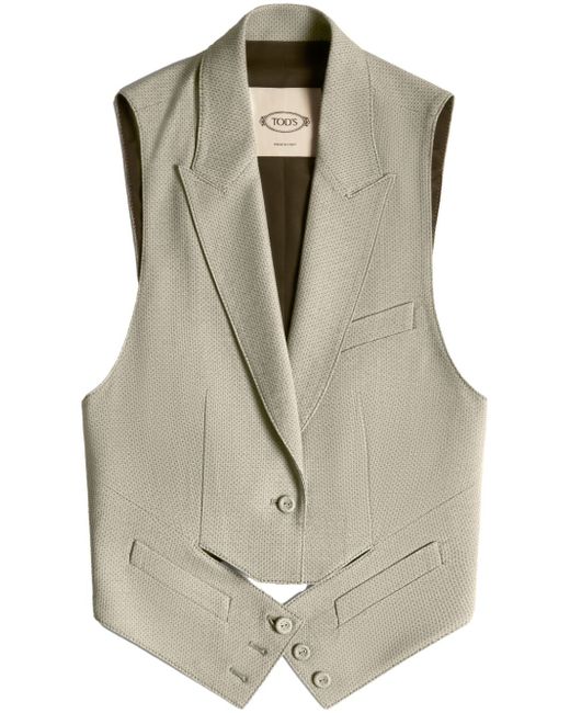 Tod's belted wool-blend waistcoat