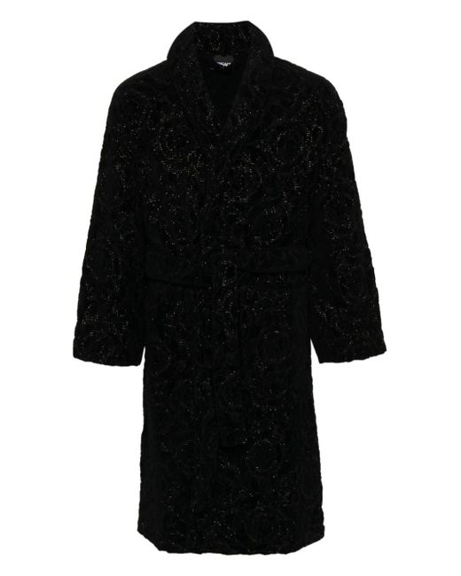 Versace baroque-jacquard cotton blend robe