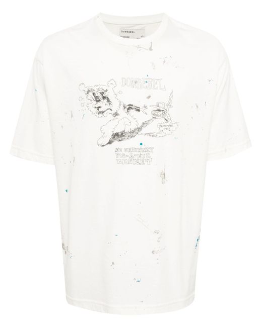 Dom Rebel Scuff Picnic paint-detail T-shirt