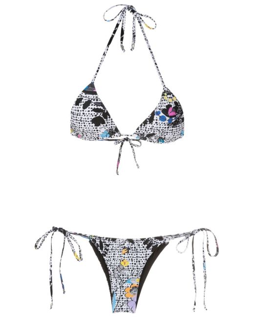 Amir Slama graphic-print bikini set