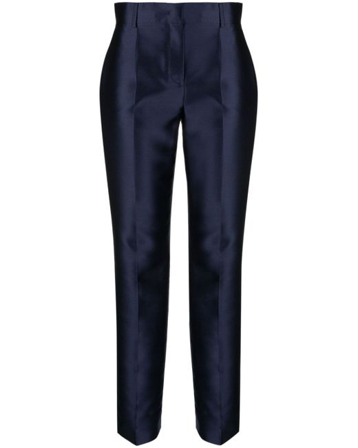 Alberta Ferretti Mikado mid-rise tailored trousers