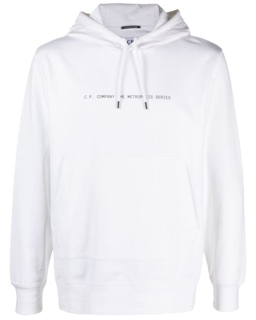 CP Company graphic-print stretch-cotton hoodie