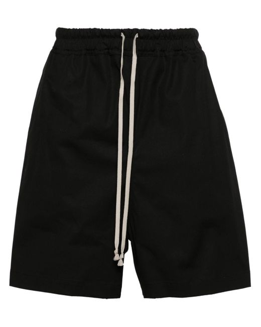 Rick Owens poplin organic-cotton track shorts