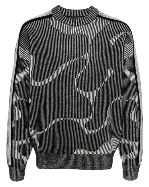 Emporio Armani abstract-pattern wool jumper
