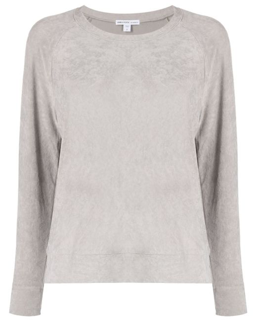 James Perse long-sleeve velvet sweatshirt