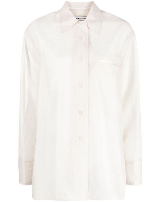 Low Classic semi-sheer buttoned shirt