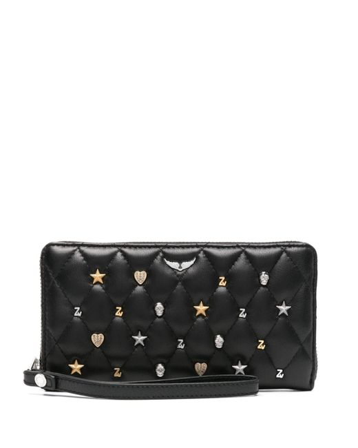 Zadig & Voltaire Compagnon studded leather wallet