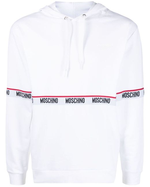 Moschino logo-tape pullover hoodie
