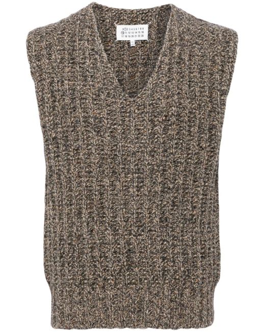Maison Margiela V-neck chunky-knit vest