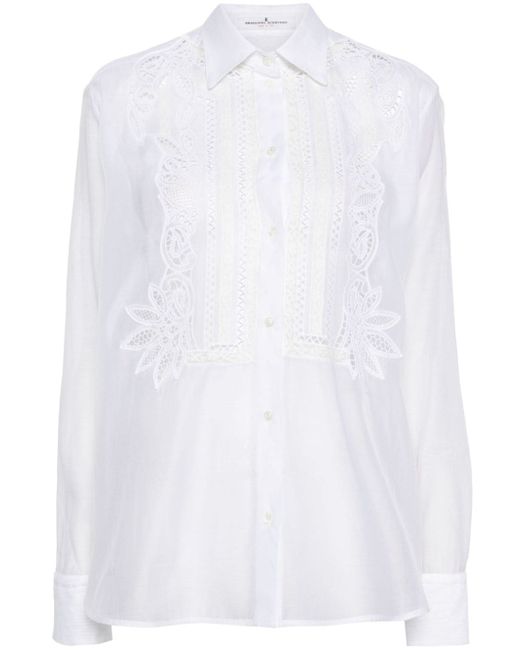 Ermanno Scervino cut-out detail semi-sheer blouse