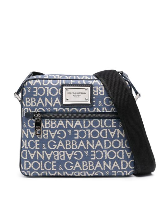 Dolce & Gabbana logo-jacquard messenger bag