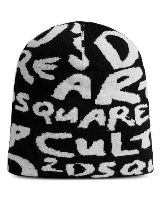 Dsquared2 logo intarsia-knit beanie