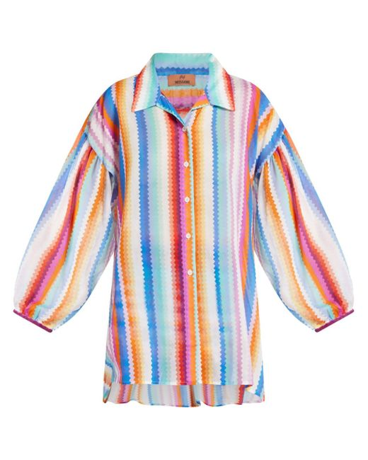 Missoni zig zag-print cotton-blend shirt
