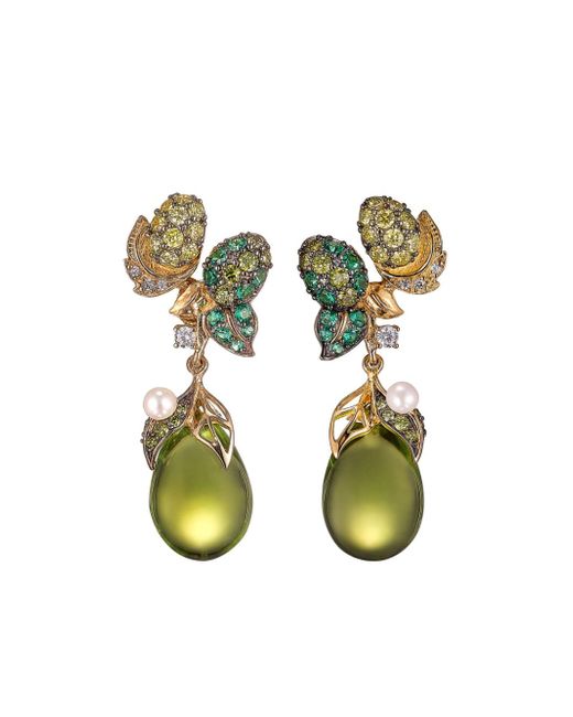 Anabela Chan 18kt gold Appleberry multi-stone earrings
